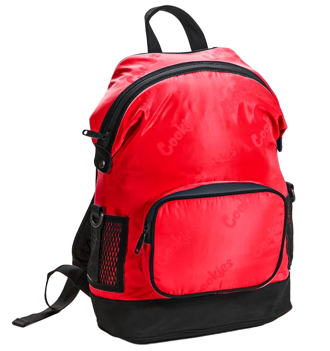 COOKIES SATIN SMELL PROOF BACKPACK RED - LUXE