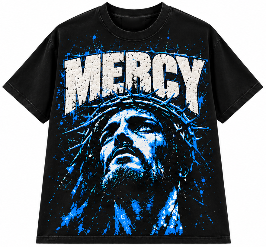 PREMIUM PUFF PRINT GRAPHIC T-SHIRT BLACK WASH