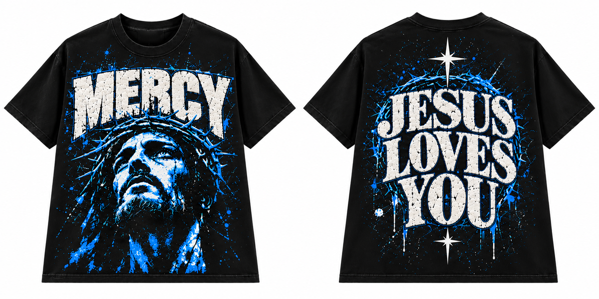 PREMIUM PUFF PRINT GRAPHIC T-SHIRT BLACK WASH