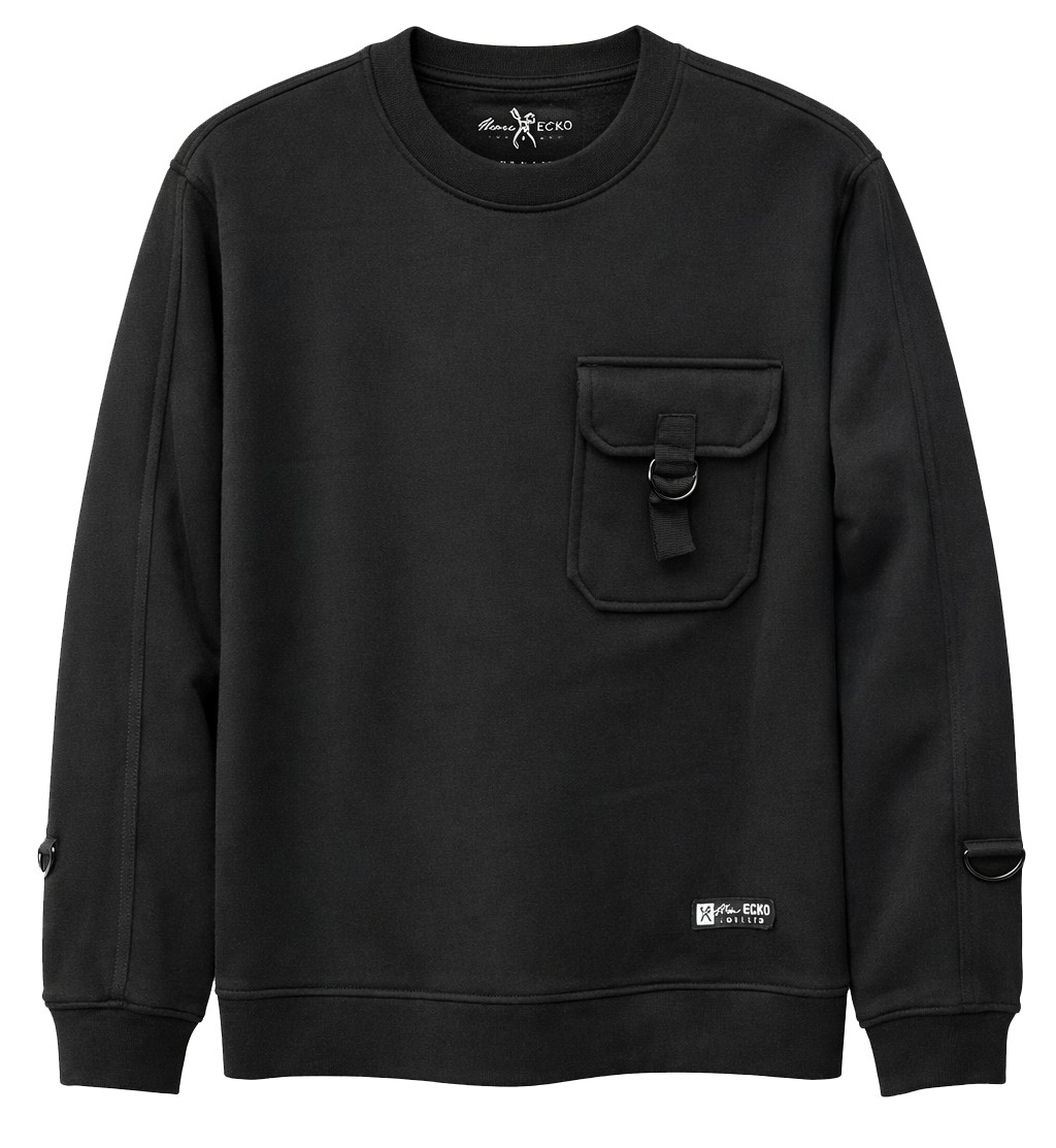 MARC ECKO FLEECE CREWNECK BLACK - MK8H0253SA - Steal Deal