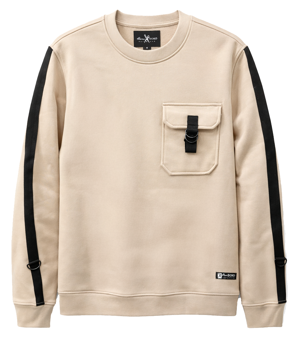 MARC ECKO FLEECE CREWNECK BROWN RICE - MK8H0253SA - Steal Deal