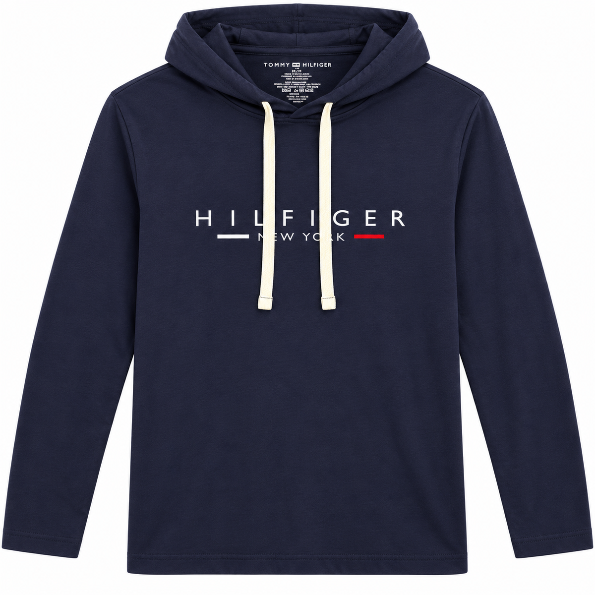 TOMMY HILFIGER LIGHTWEIGHT HOODIE NAVY - NEW YORK
