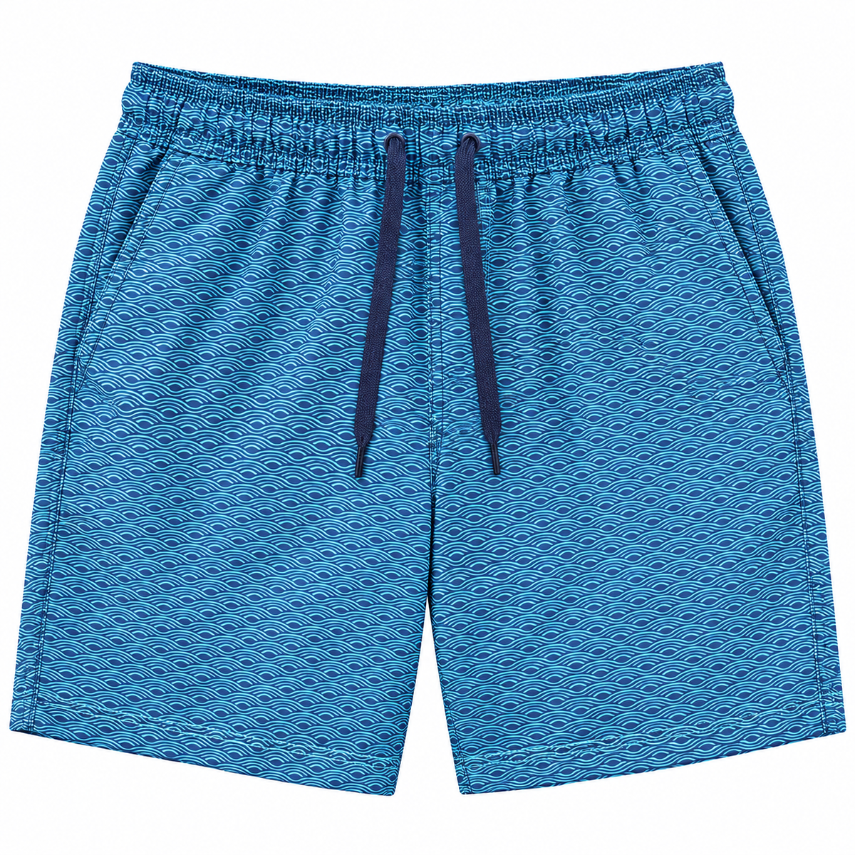 TAYLOR VINTAGE BOARD SHORTS POOL BLUE SHELLS - 7002LV1051