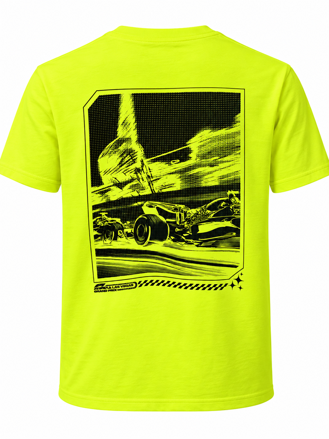 FORMULA 1 LAS VEGAS T-SHIRT NEON YELLOW - LVGP2024TTTY