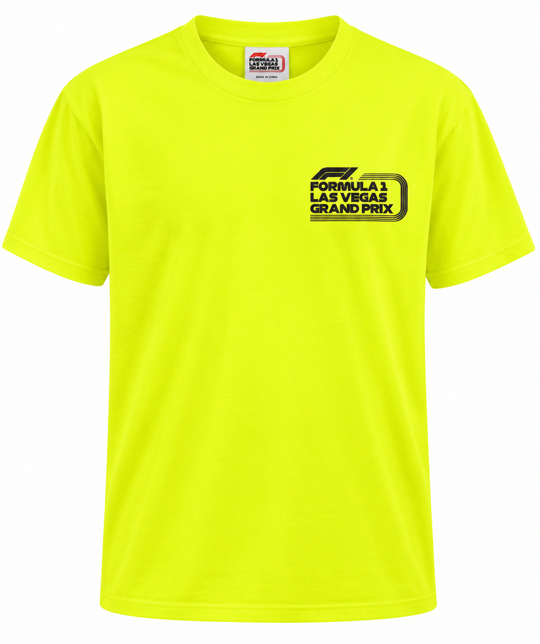 FORMULA 1 LAS VEGAS T-SHIRT NEON YELLOW - LVGP2024TTTY