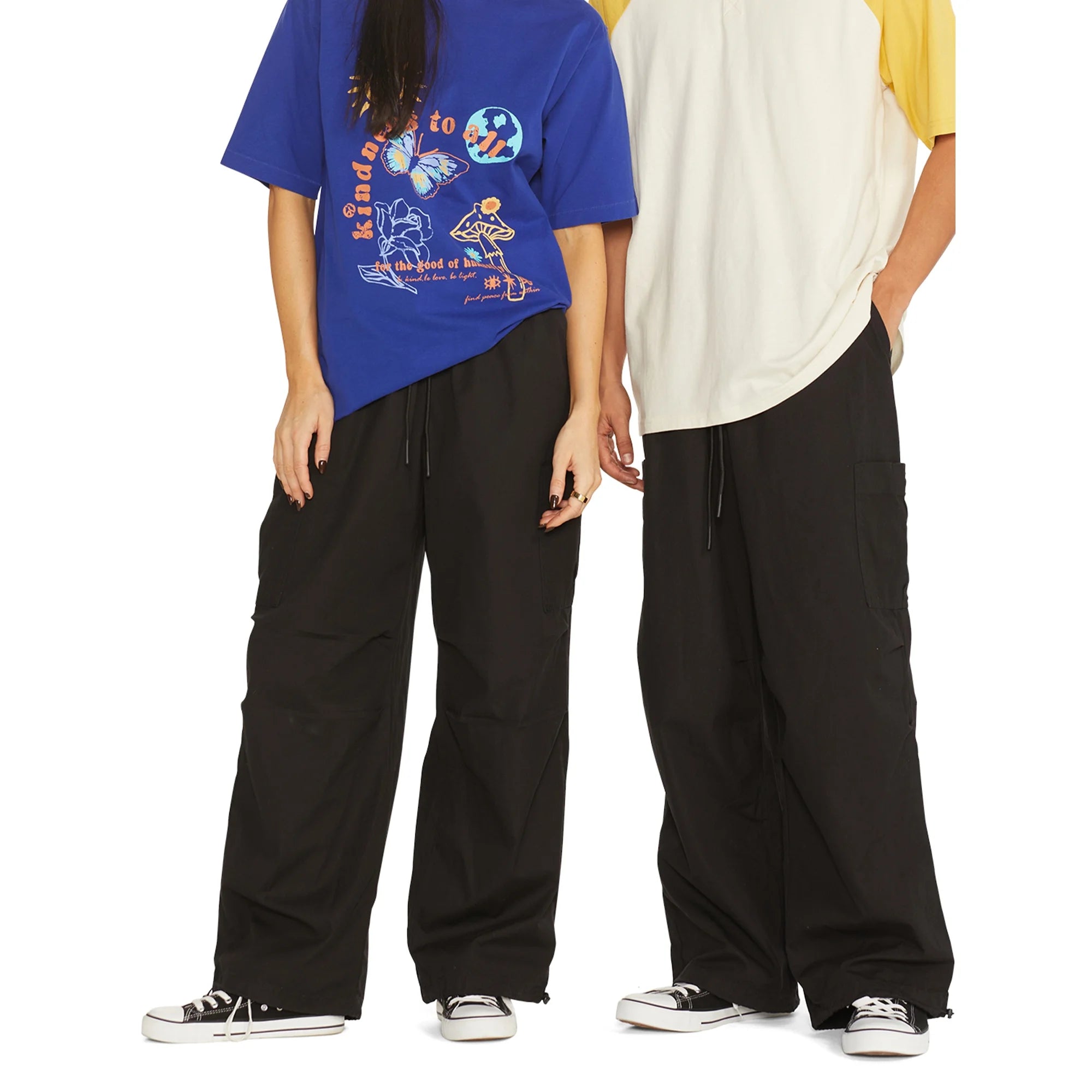 NO BOUNDARIES PARACHUTE PANTS BLACK - NB15100133565B