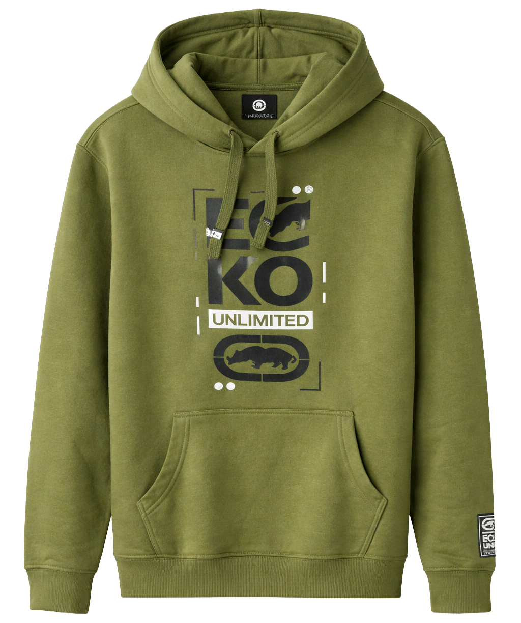 ECKO UNLTD FLEECE HOODIE OLIVE - EO34H1166