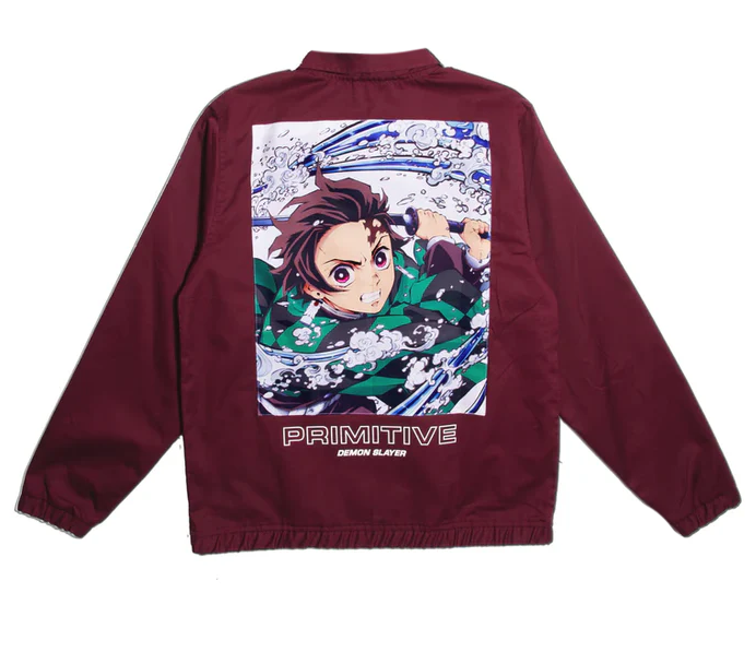 PRIMITIVE DEMON SLAYER JACKET BURGUNDY - PA322149