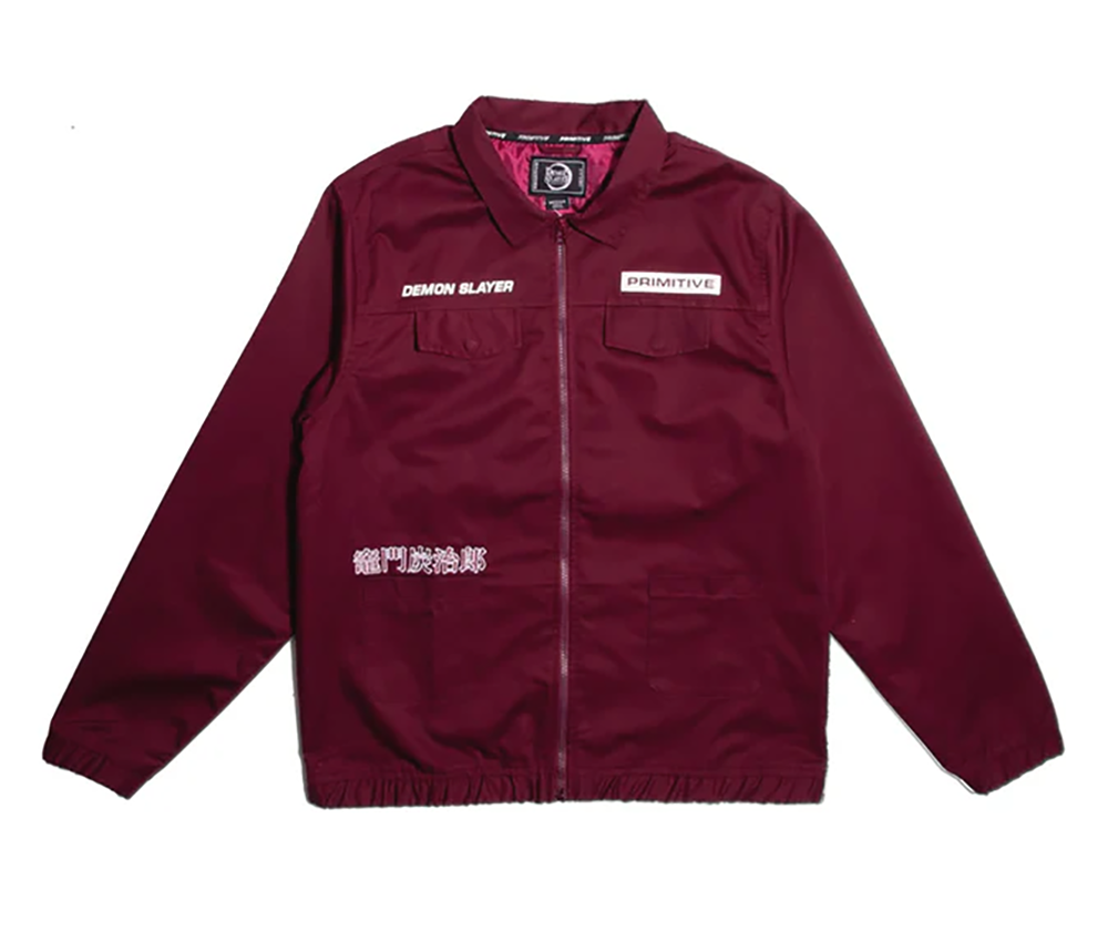 PRIMITIVE DEMON SLAYER JACKET BURGUNDY - PA322149