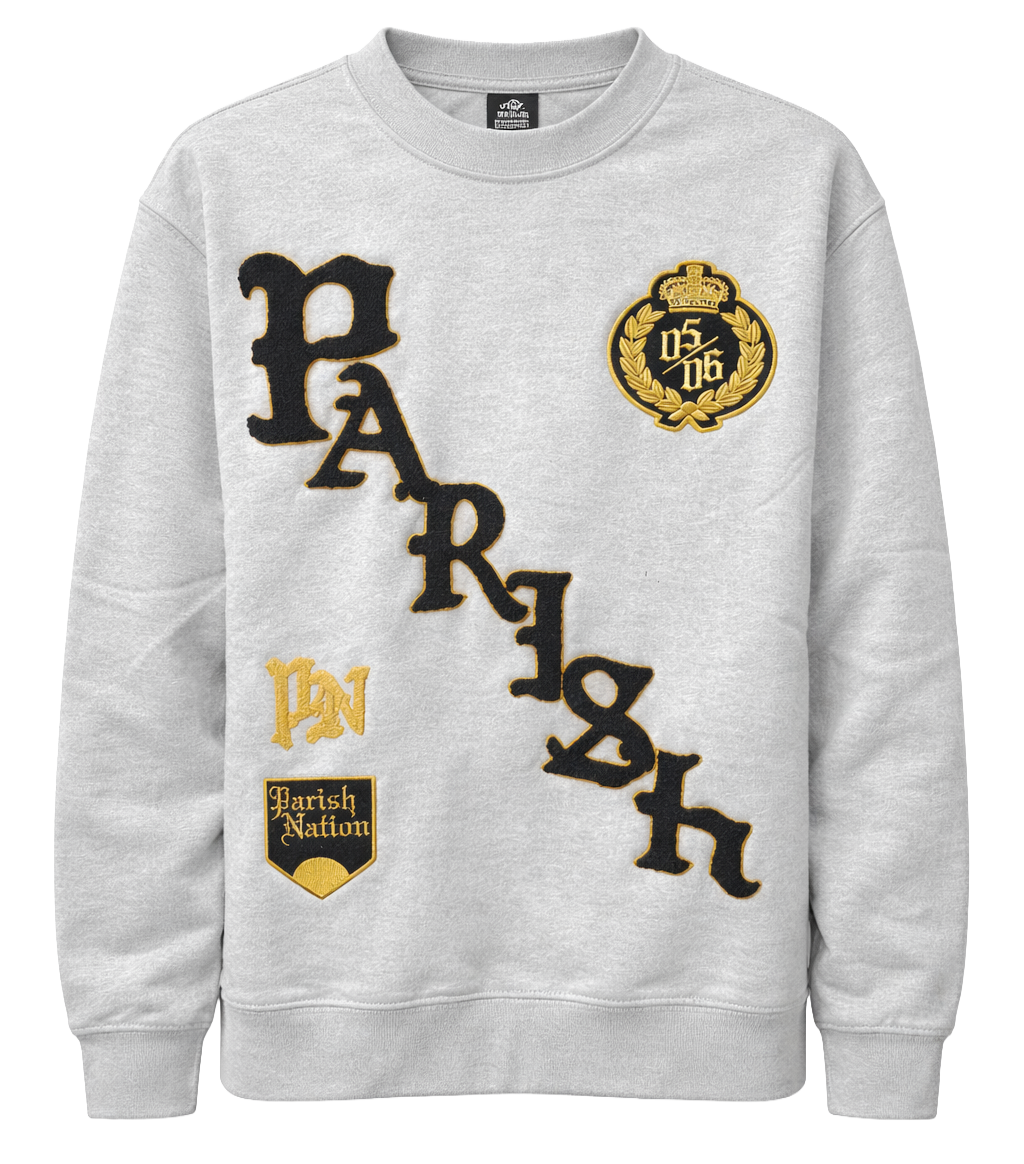 PARISH NATION CREWNECK PULLOVER H. GREY - N05C3002