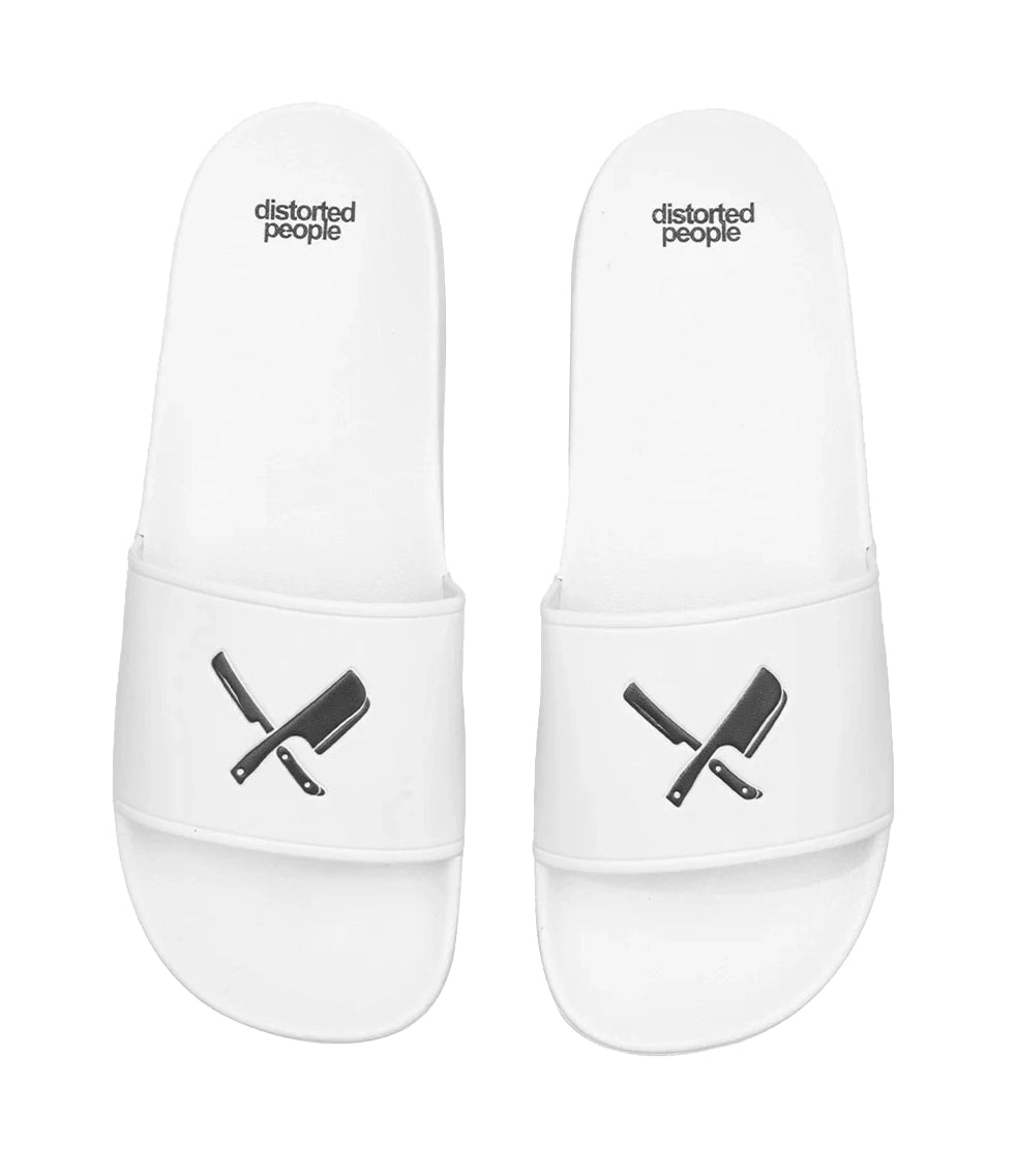 DISTORTED PEOPLE SLIDES WHITE/BLACK - 3063