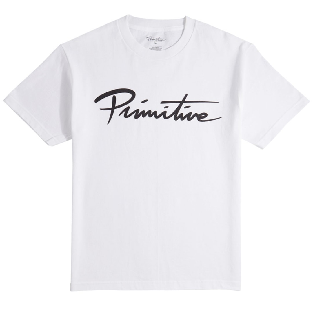 PRIMITIVE NUEVO T-SHIRT WHITE - LOGO SCRIPT