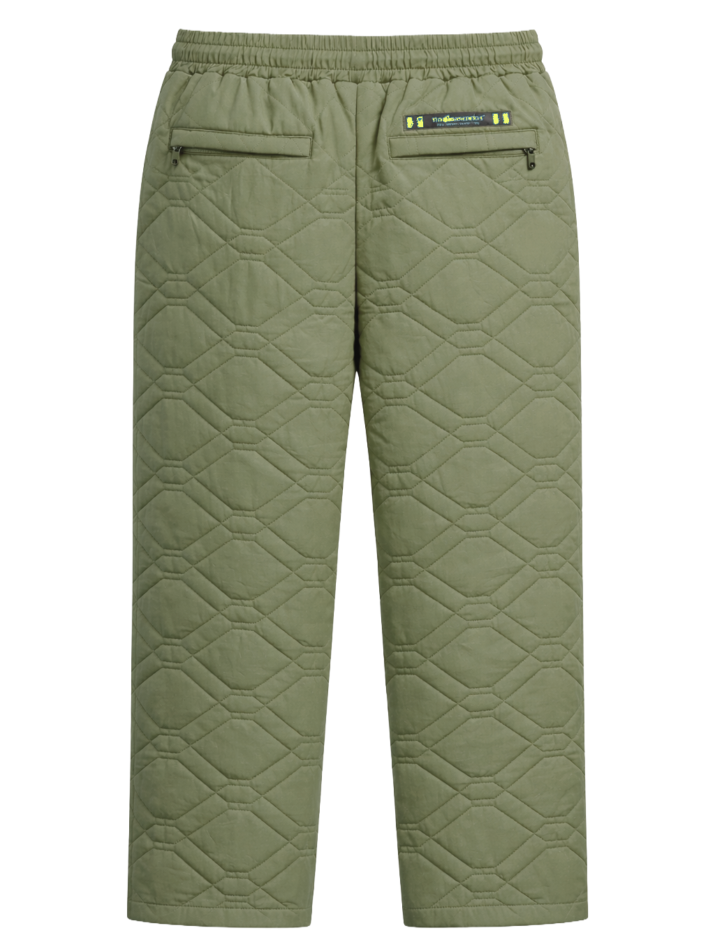 THE HUNDREDS NYLON QUILTED SWEATPANTS MILITARY GREEN - T24W104012 - Steal Deal