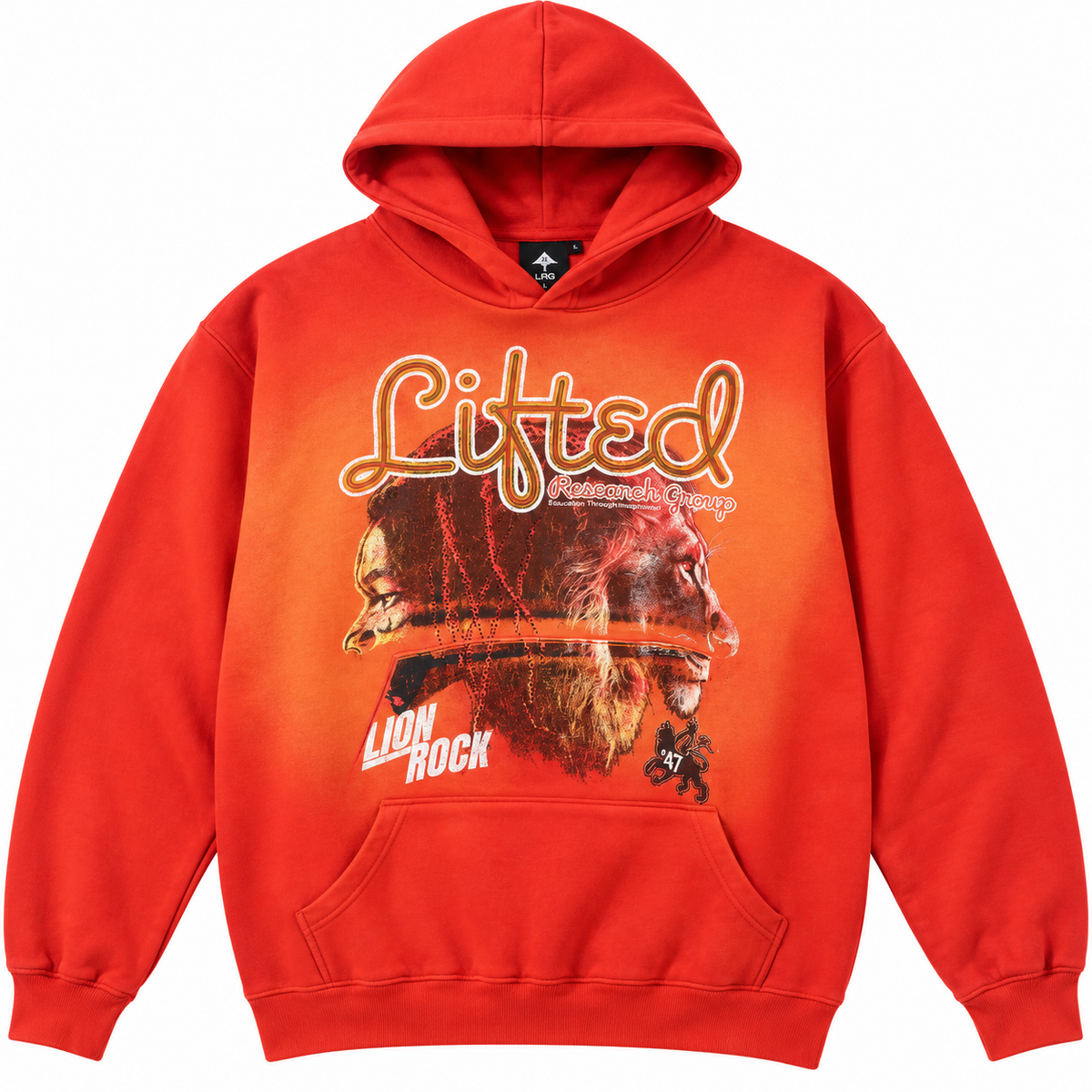 LRG GRAPHIC FLEECE HOODIE RED - L45XMSOXX