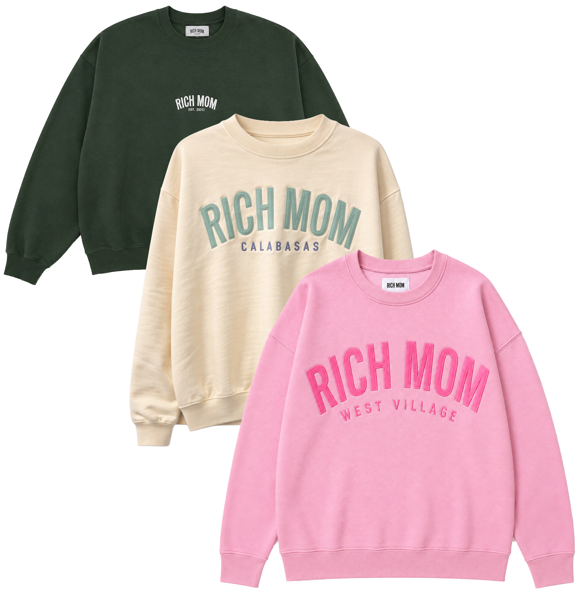 RICH MOM ASSORTED CREWNECK ASST - RMCNA