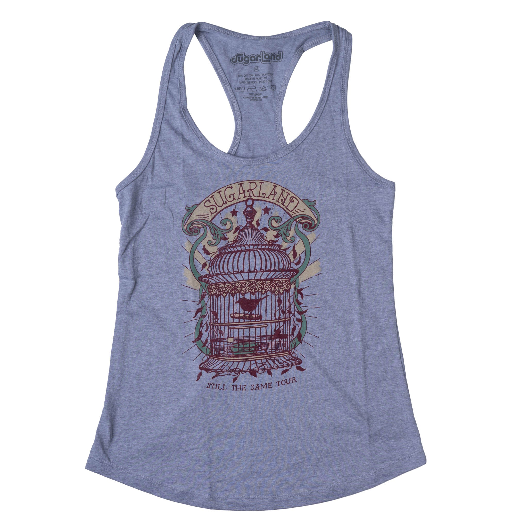 LICENSED SUGARLAND WOMEN'S TANK TOP HEATHER BLUE - SGR-WMN-RBK