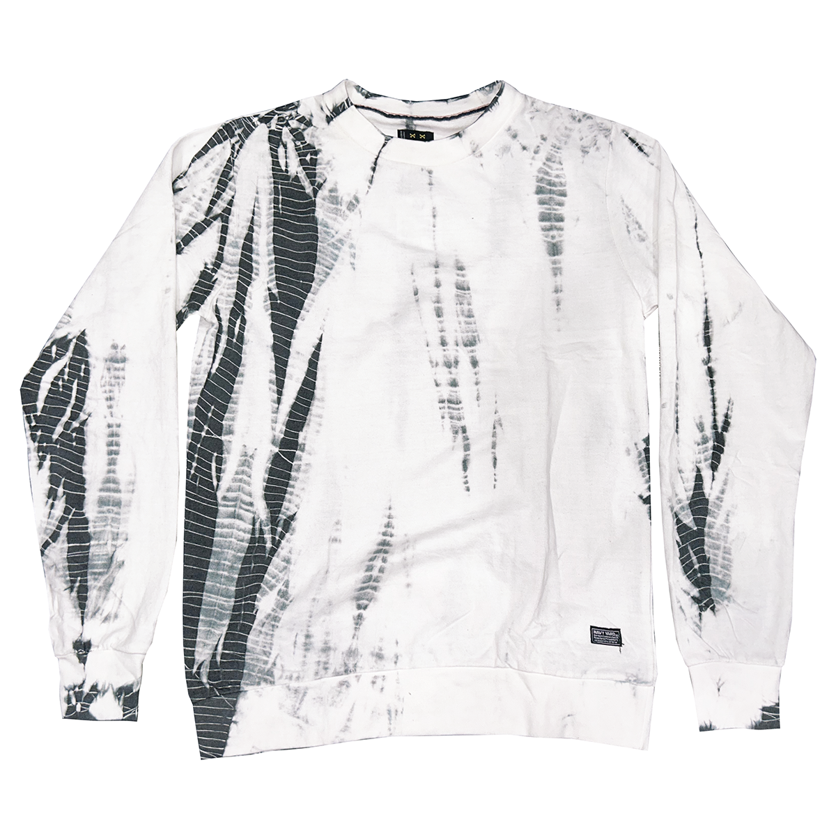 NAVY YARD SWEATSHIRT SURFACE TIE DYE CREAM/BLACK NBKT-2057 - Steal Deal