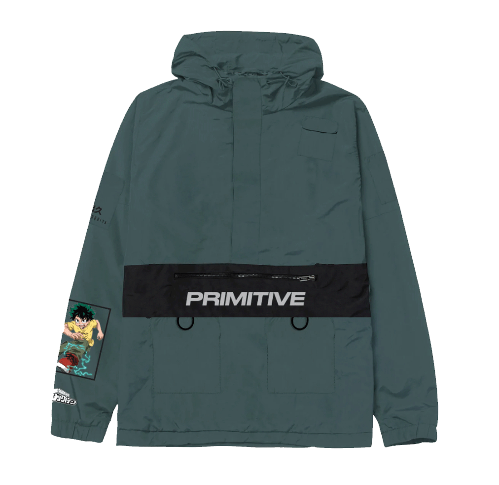 PRIMITIVE MY HERO ACADEMIA ANORAK JACKET GREEN - PA121106