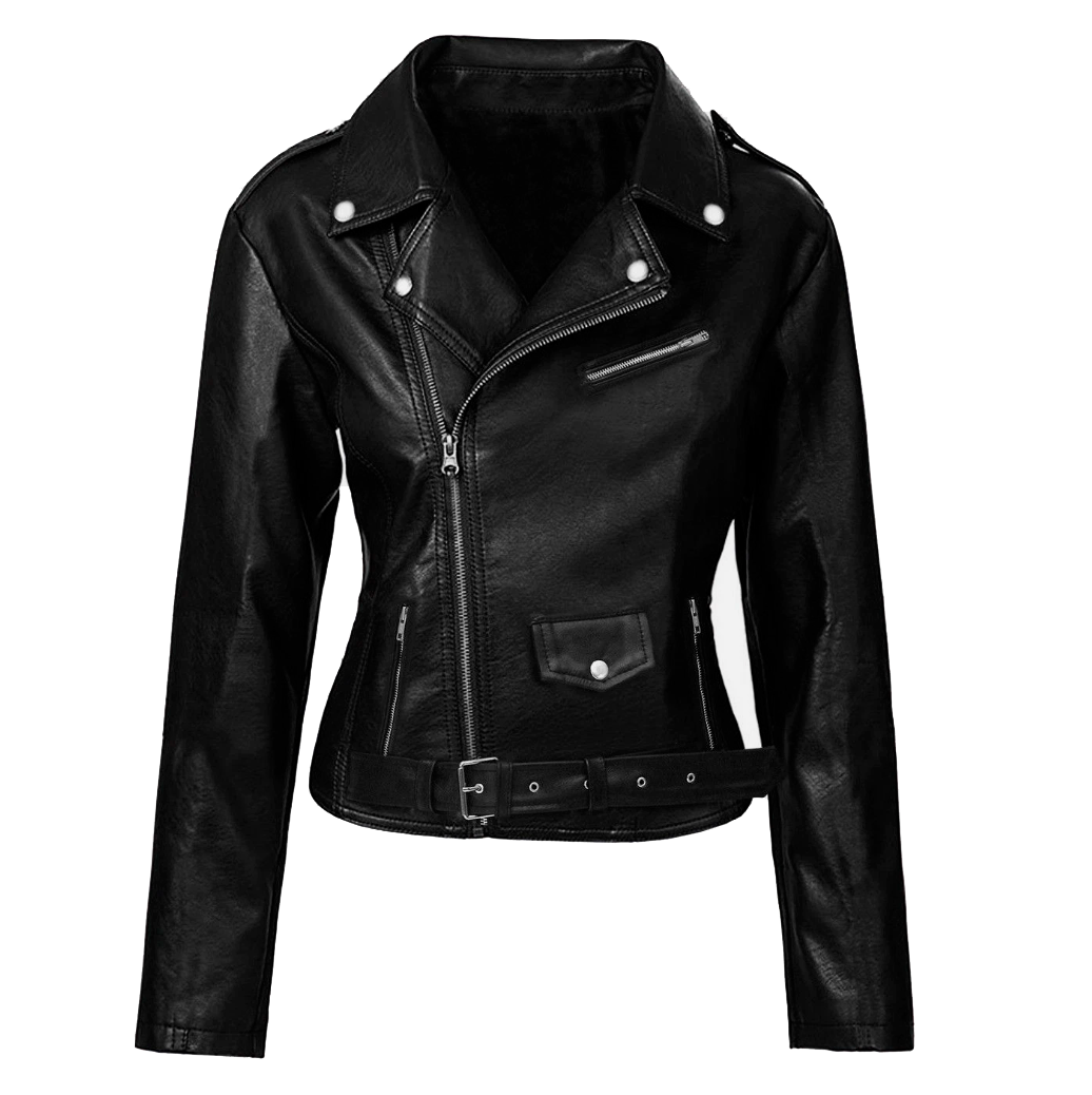 WOMENS LICENSED SERPENTS CROPED BIKER JACKET BLACK/ WHITE - OW7Z8CRIV00OC00