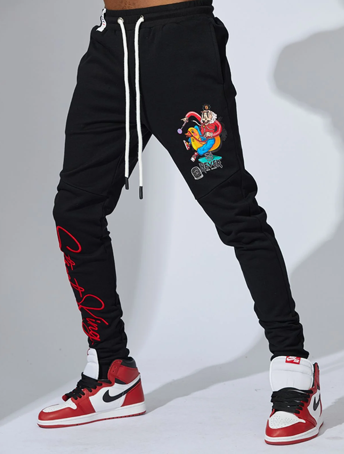 FIFTH LOOP GRAPHIC JOGGER PANTS BLACK - FLP134