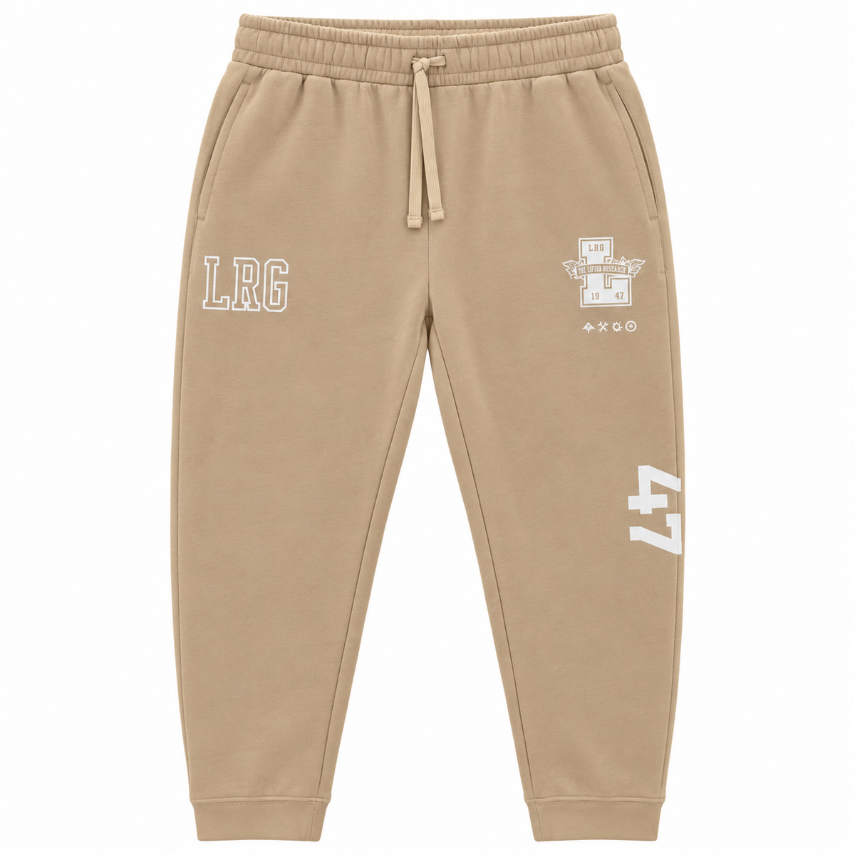 LRG GRAPHIC FLEECE JOGGER PANTS BEIGE - L3WGMBJXX