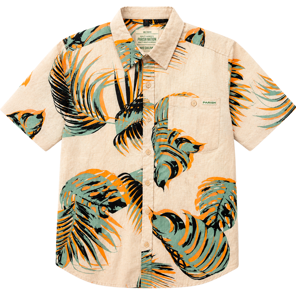 PARISH NATION S/S BUTTON-DOWN KHAKI - N05W2764