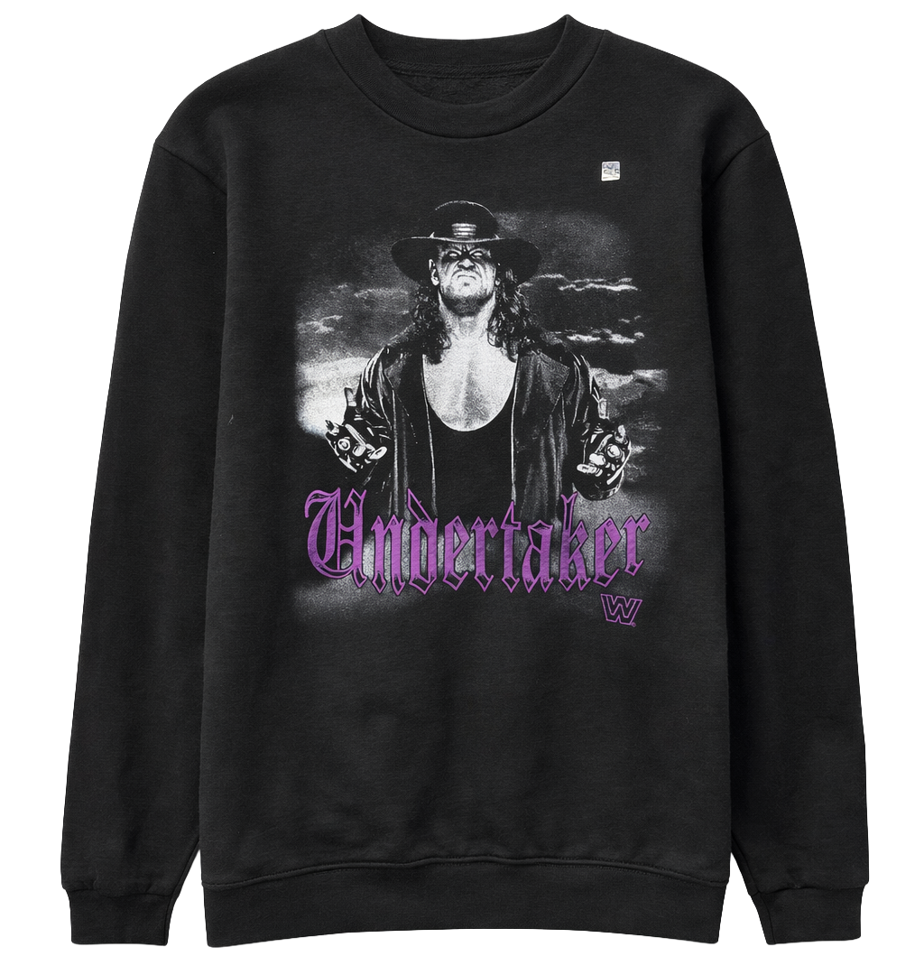 LICENSED WWE UNDERTAKER CREWNECK BLACK - WXBW5429RC
