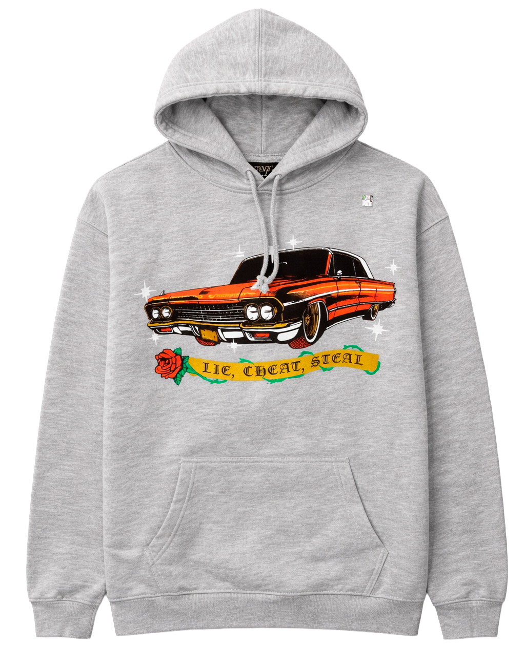 LICENSED WWE LOW RIDER EDDIE GUERRERO HOODIE HTR GREY - WXAH5420RC