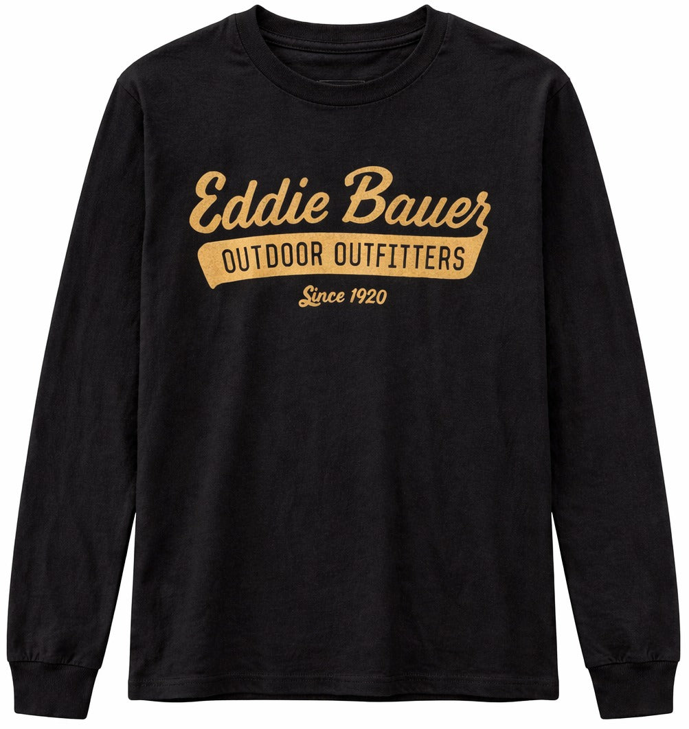 EDDIE BAURER GRAPHIC LONG SLEEVE SHIRT BLACK - 3068 - Steal Deal