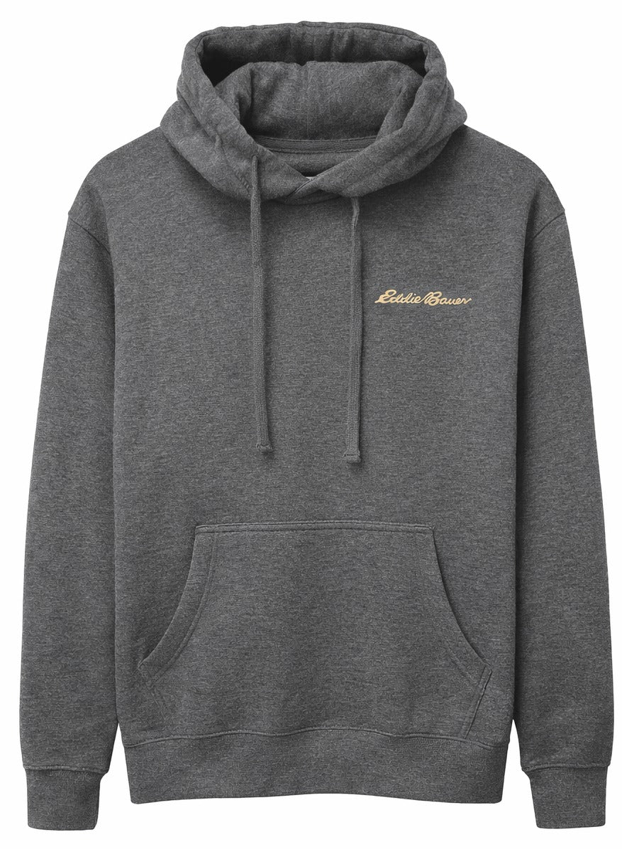 EDDIE BAURER GRAPHIC HOODIE HTR CHARCOAL - 3073 - Steal Deal