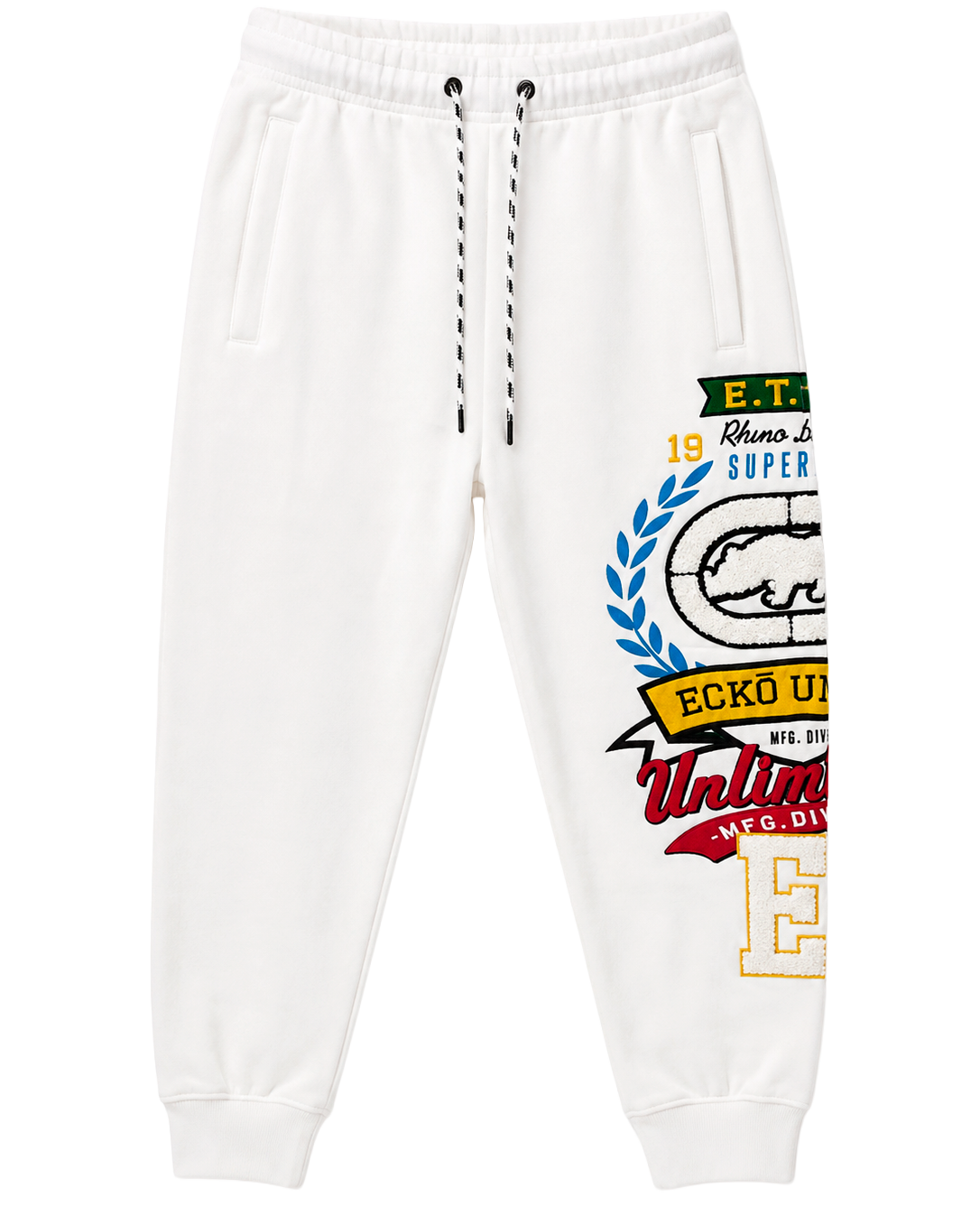 ECKO UNLTD FLEECE JOGGER PANT WHITE - EO15G1446