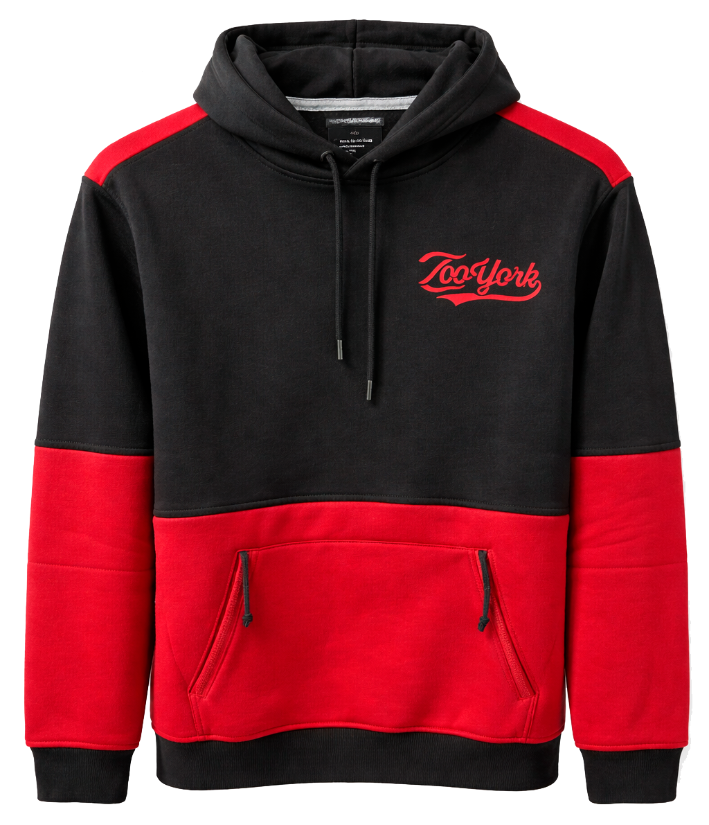 ZOO YORK LOGO FLEECE HOODIE BLACK/ CORDOVAN - ZY33H158 - Steal Deal