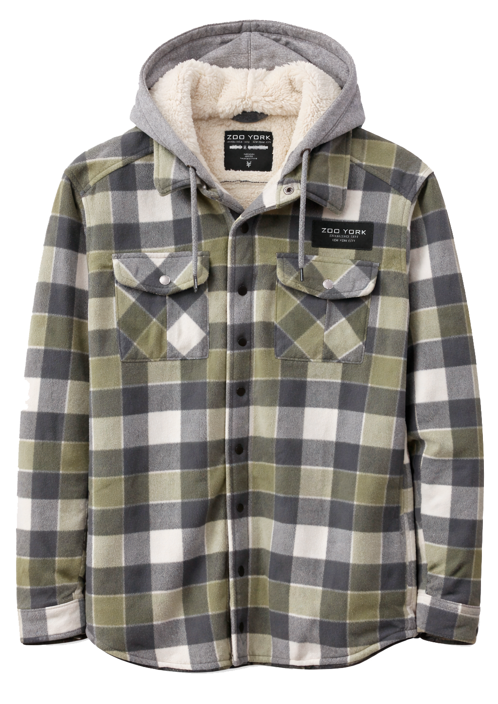 ZOO YORK HEAVYWEIGHT HOODIE JACKET OLIVE - ZY33-071 - Steal Deal