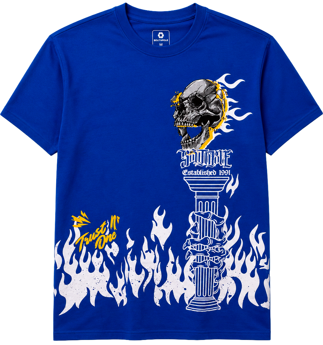 SOUTH POLE PREMIUM GRAPHIC T-SHIRT ROYAL - SM450133