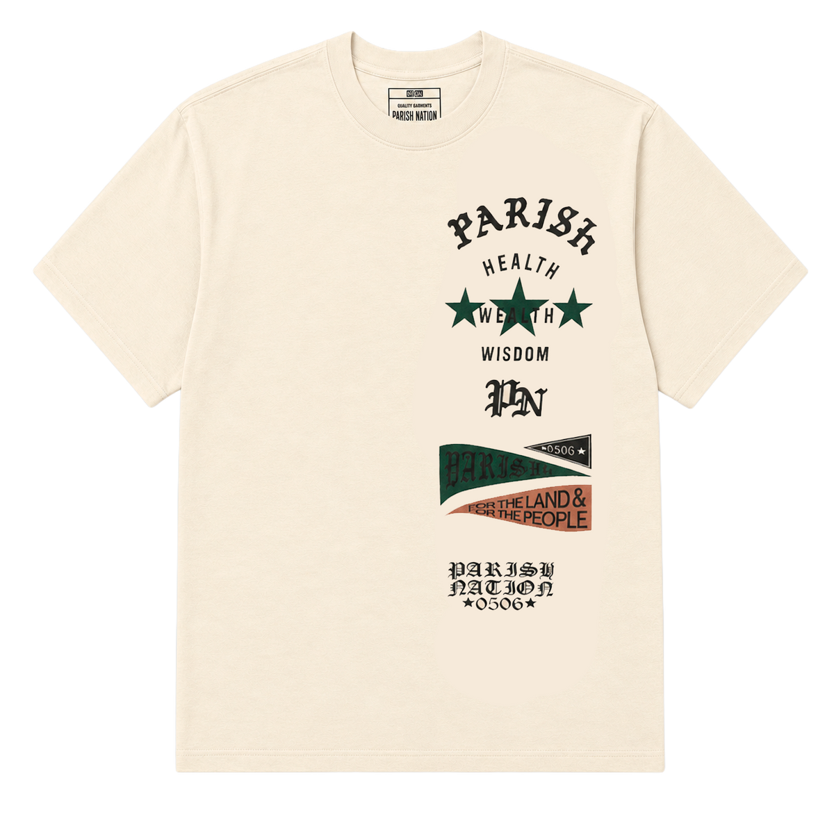 PARISH NATION GRAPHIC T-SHIRT CREAM - N07C2998