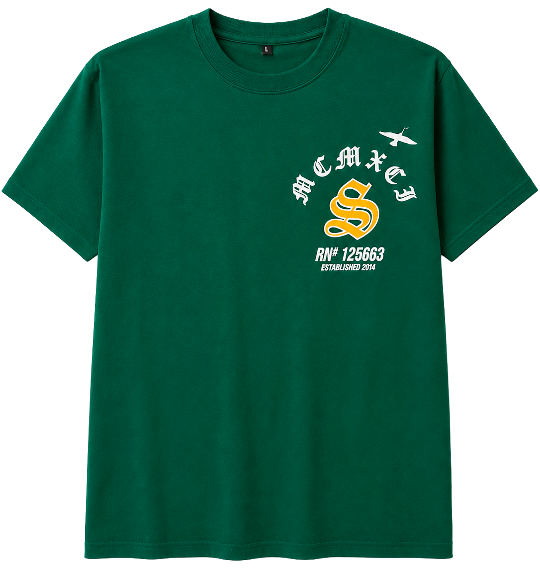 SOUTH POLE PREMIUM GRAPHIC T-SHIRT HUNTER GREEN - SM450128