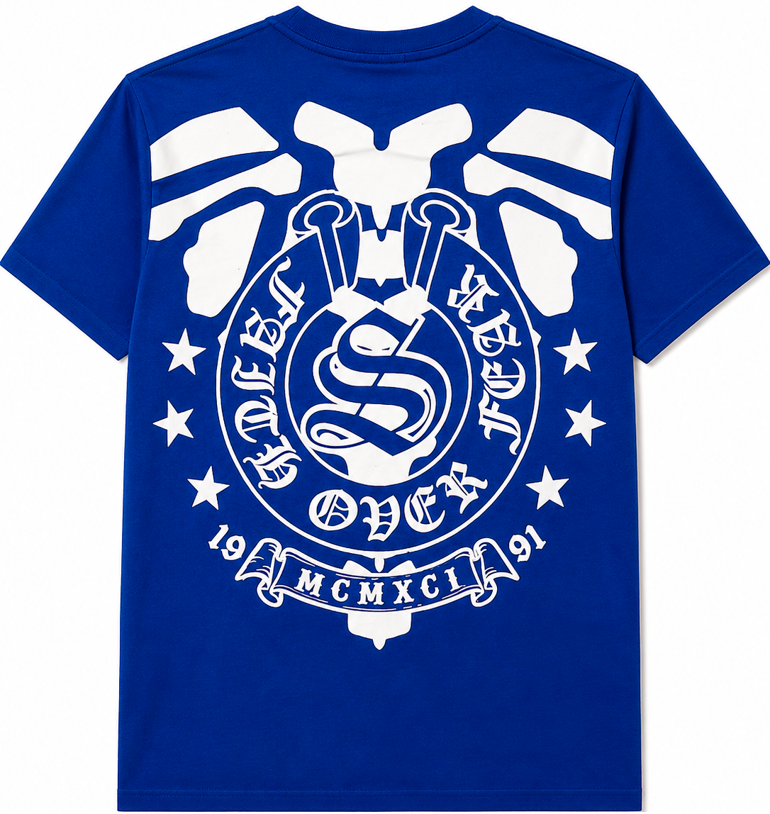 SOUTH POLE PREMIUM GRAPHIC T-SHIRT ROYAL - SM450112