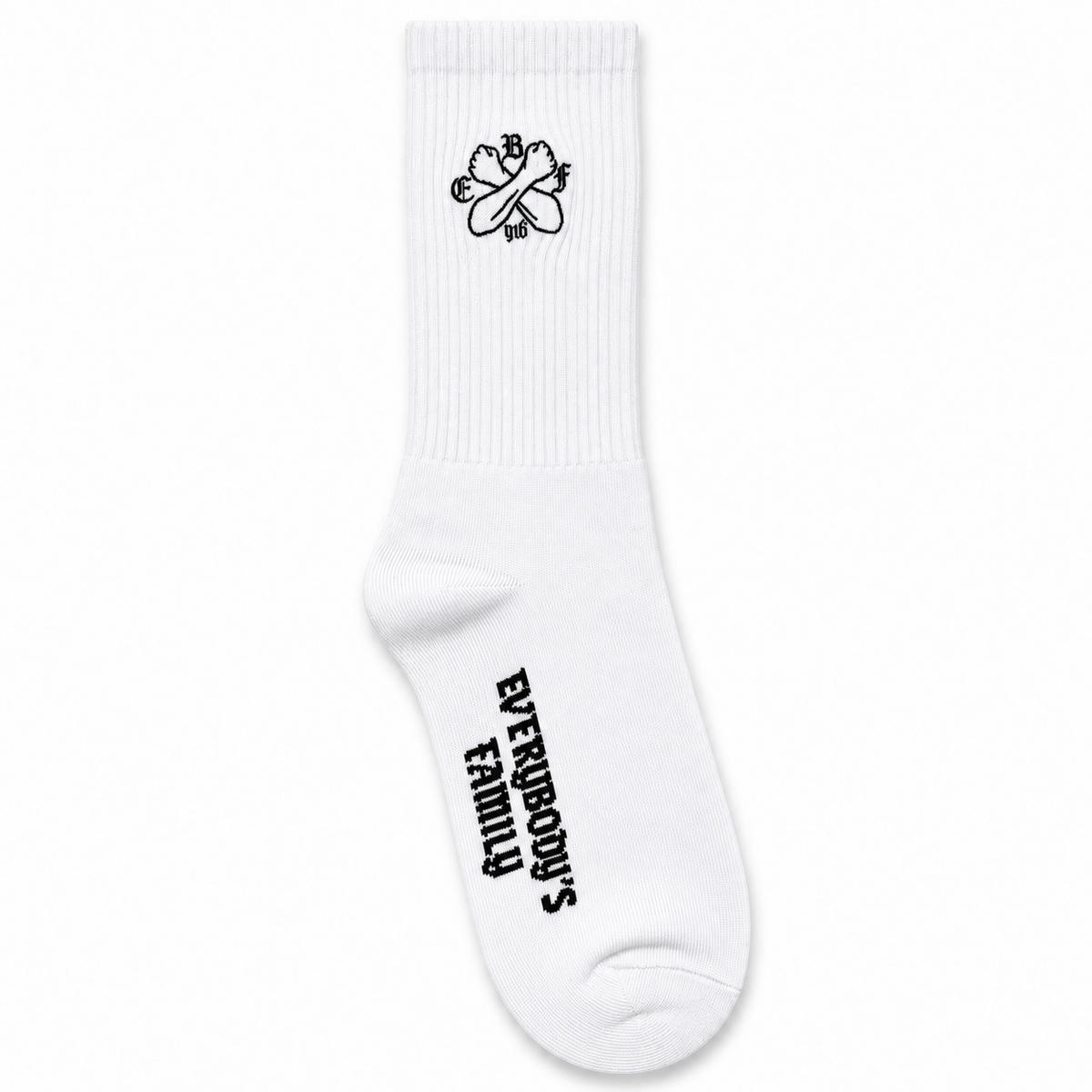 PICK SIC RECORDS KNIT CREW SOCKS WHITE - EBF