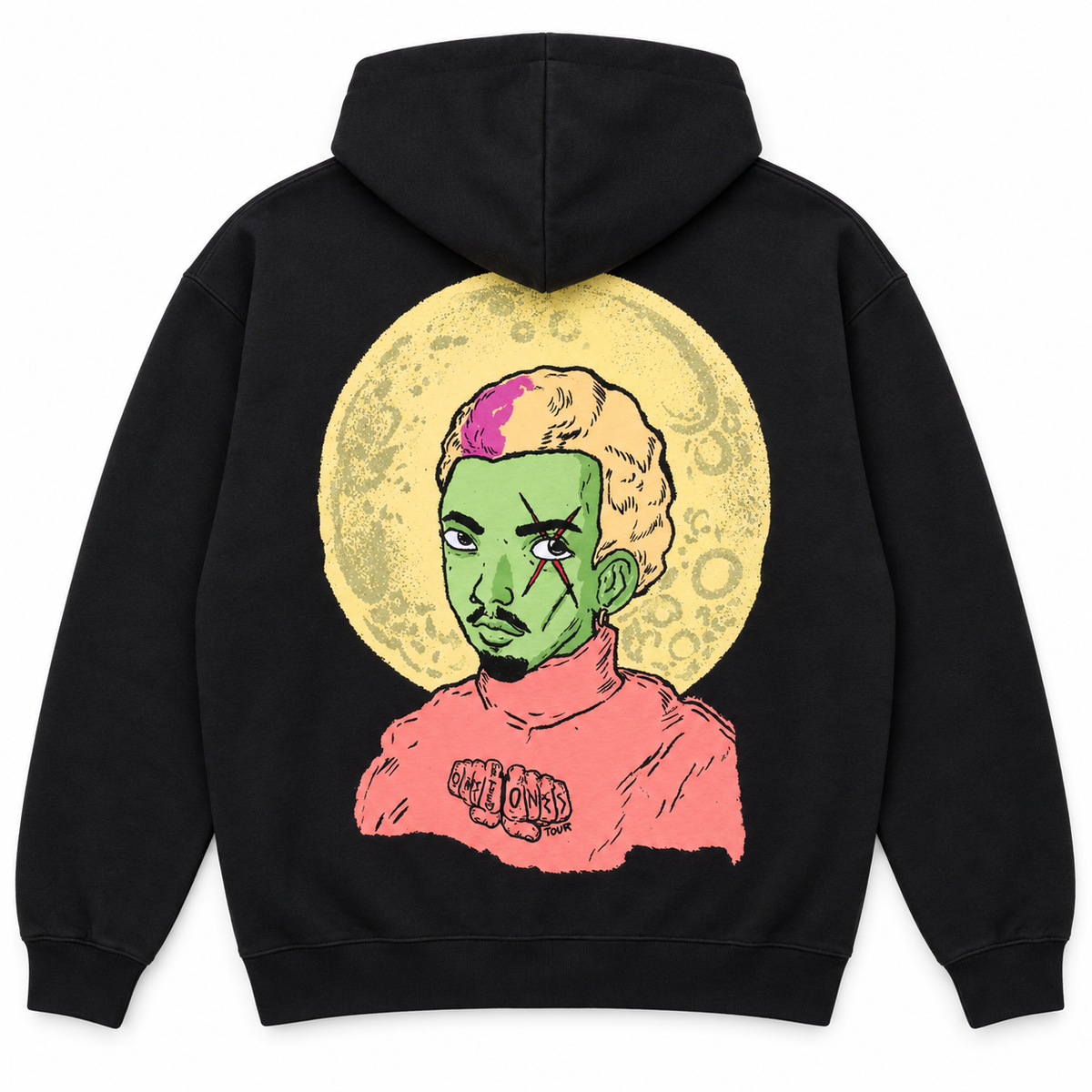 OXYMORRONS GRAPHIC HOODIE BLACK - MOON MAN