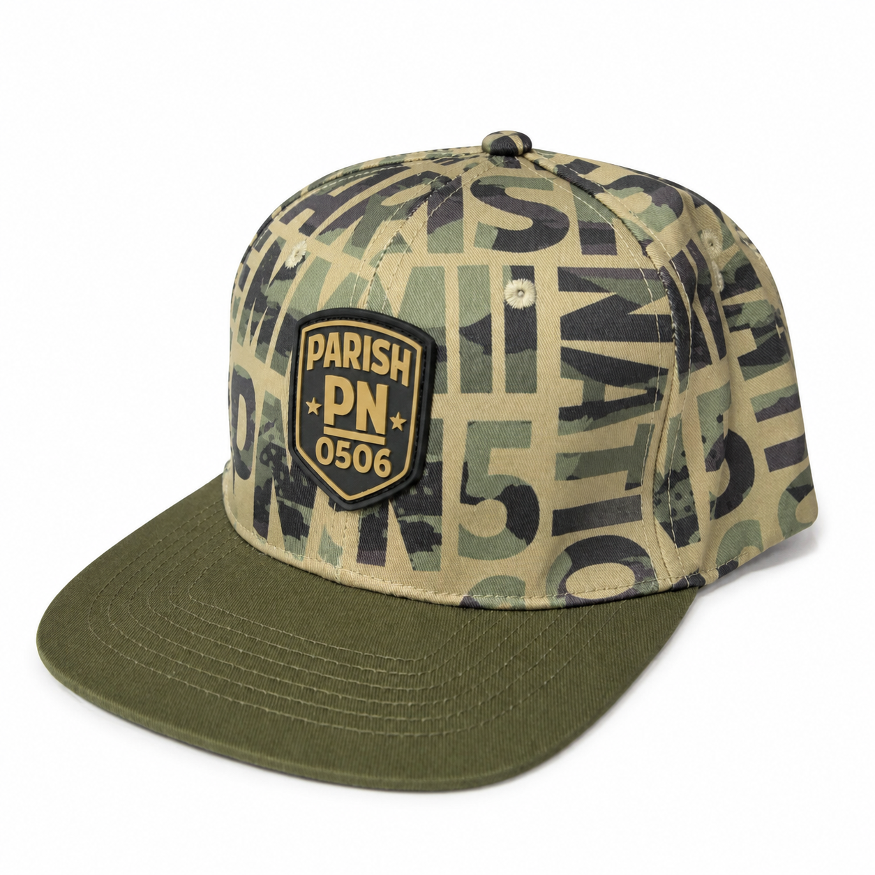 PARISH NATION LOGO SNAPBACK HAT CAMO - N05X1059
