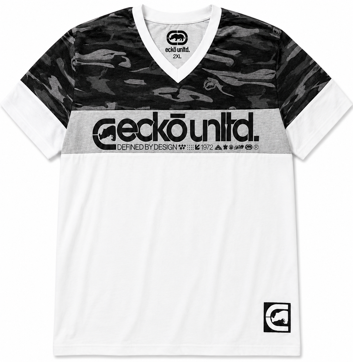 ECKO UNLTD S/S V-NECK T-SHIRT WHITE - EO31K806
