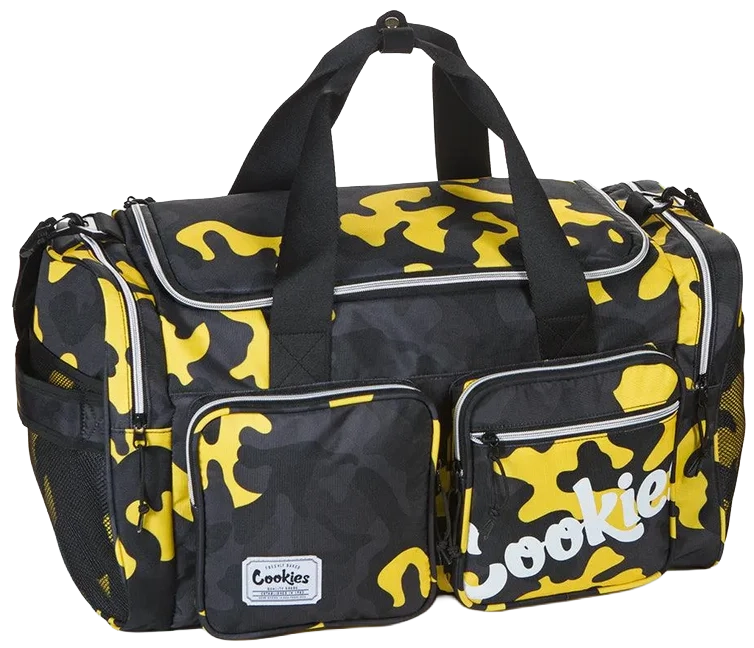COOKIES SMELL PROOF DUFFLE BAG YELLOW CAMO - HERITAGE - Steal Deal