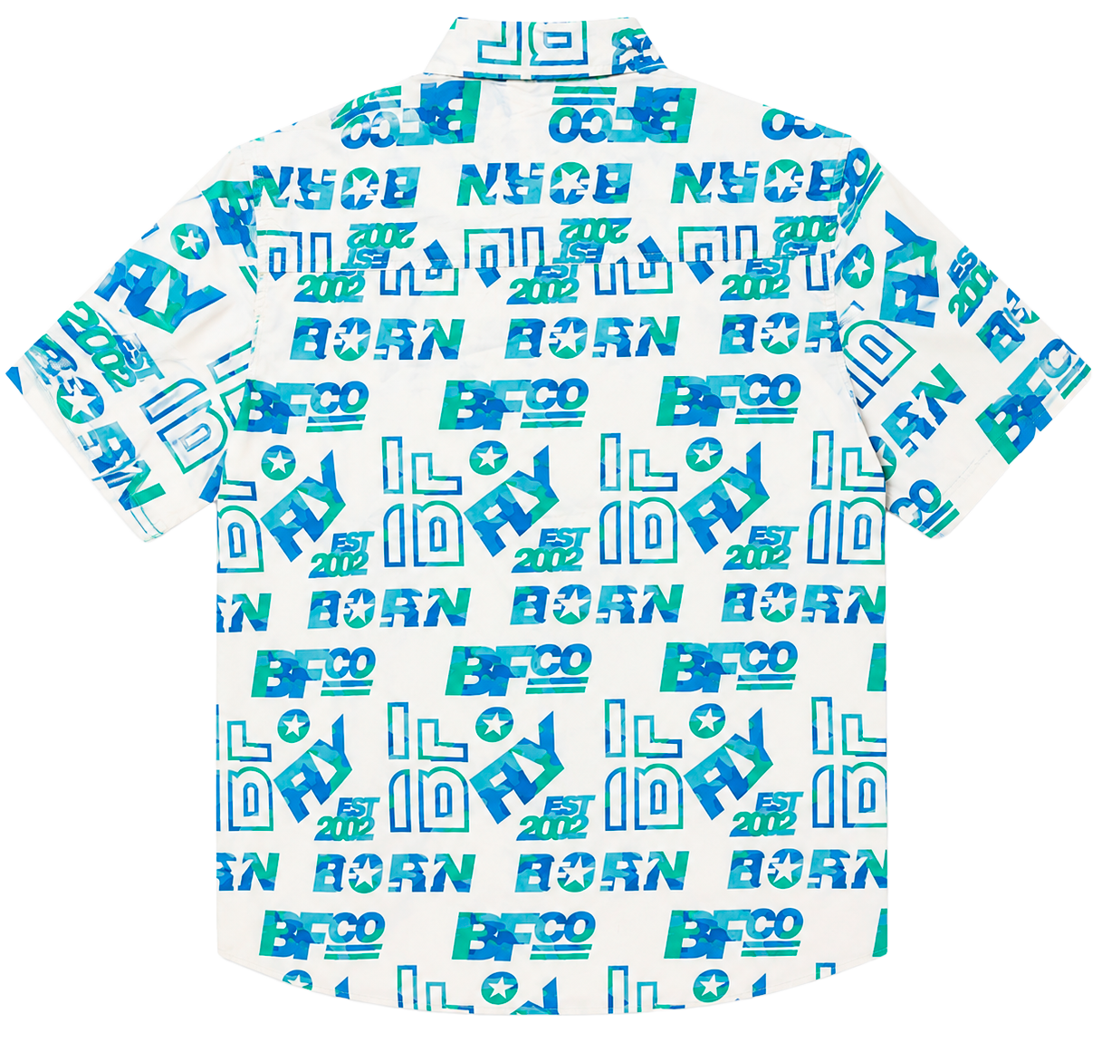 BORN FLY S/S BUTTON-DOWN SHIRT WHITE - B05W2795