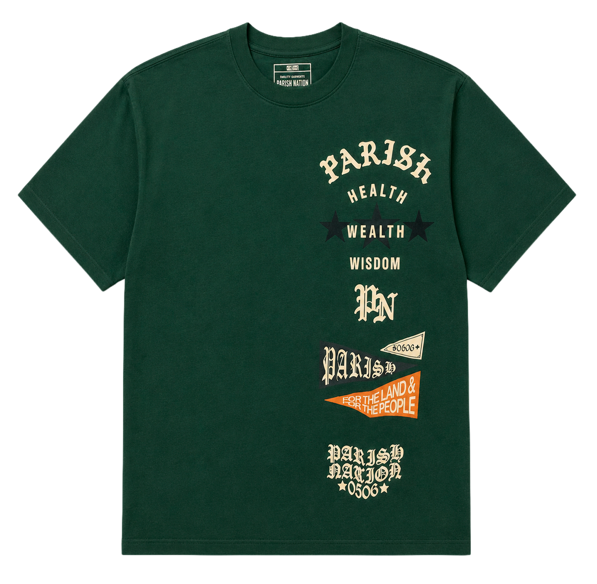 PARISH NATION GRAPHIC T-SHIRT GREEN - N07C2998