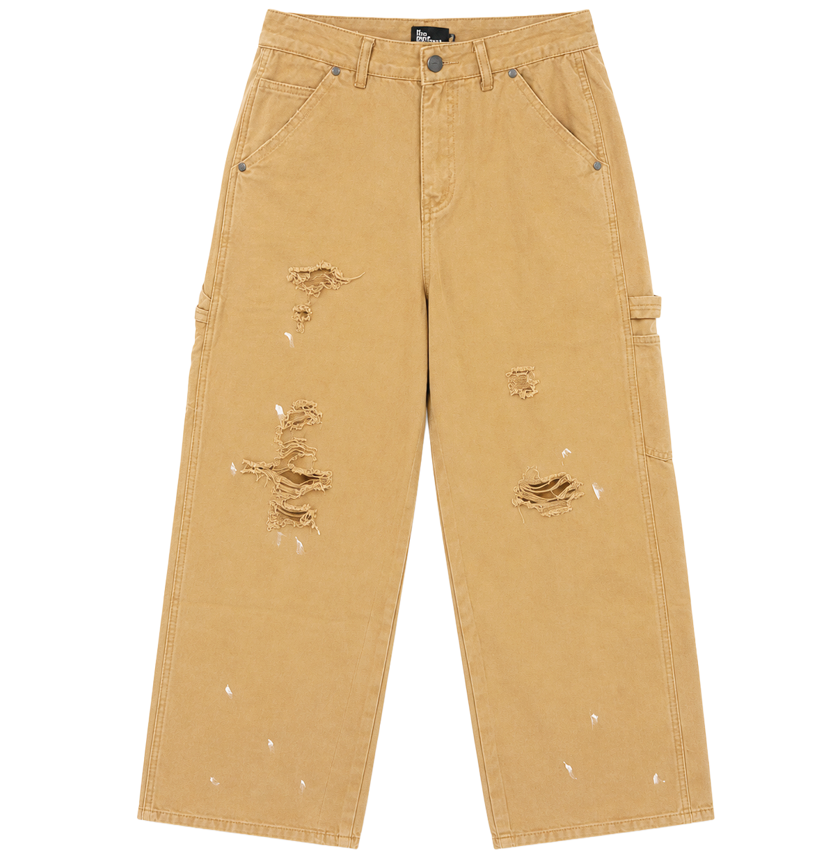 EPTM WIDE LEG DENIM CARGO PANTS TAN - VINTAGE CARPENTER