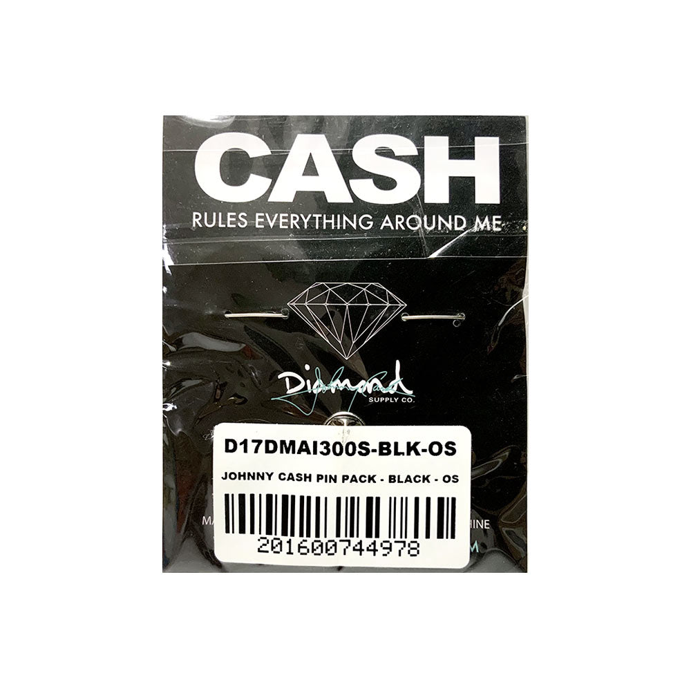 DIAMOND SUPPLY CO x JOHNNY CASH 3 PACK PIN SET - D17DMAI3008