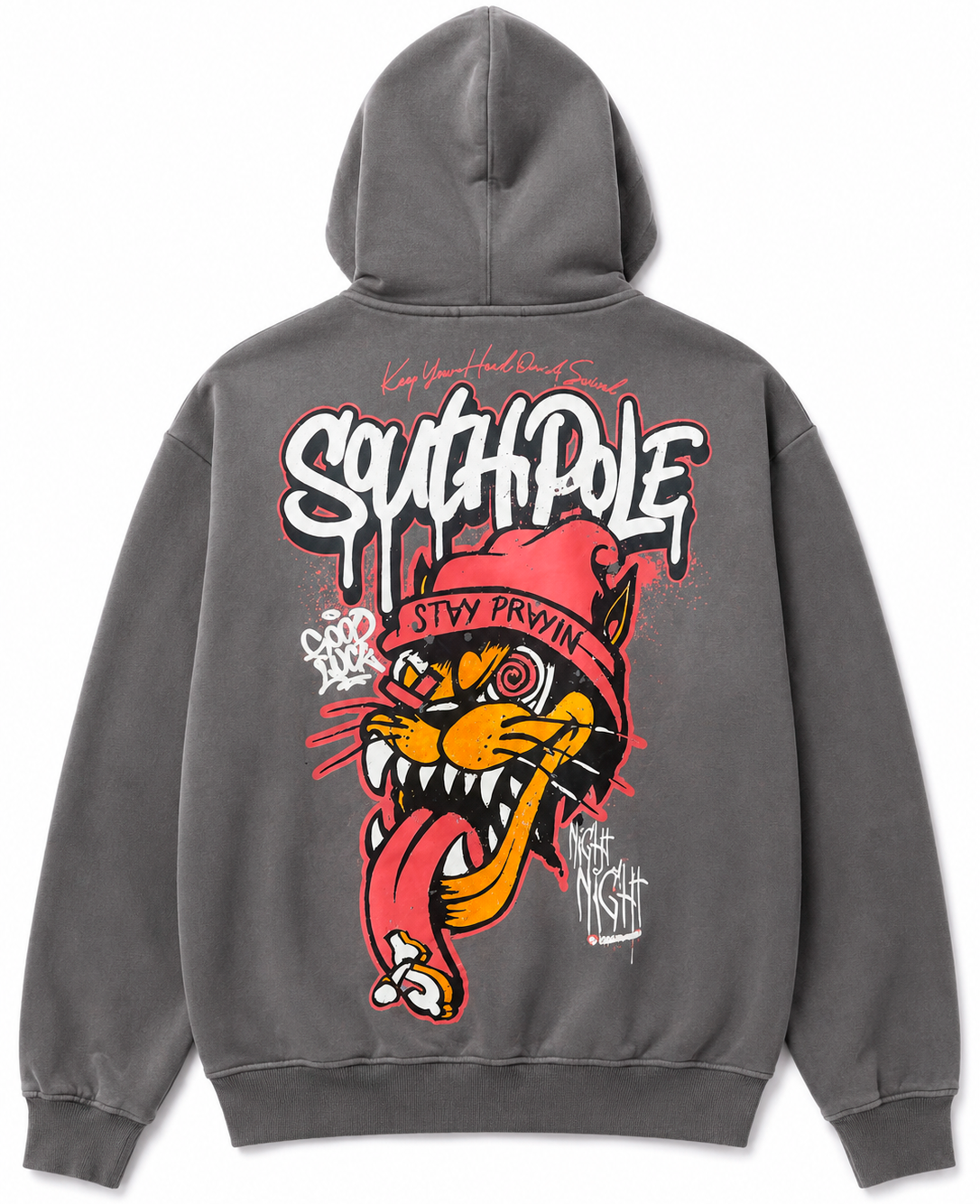 SOUTH POLE GRAPHIC HOODIE ASPHALT - SM451623