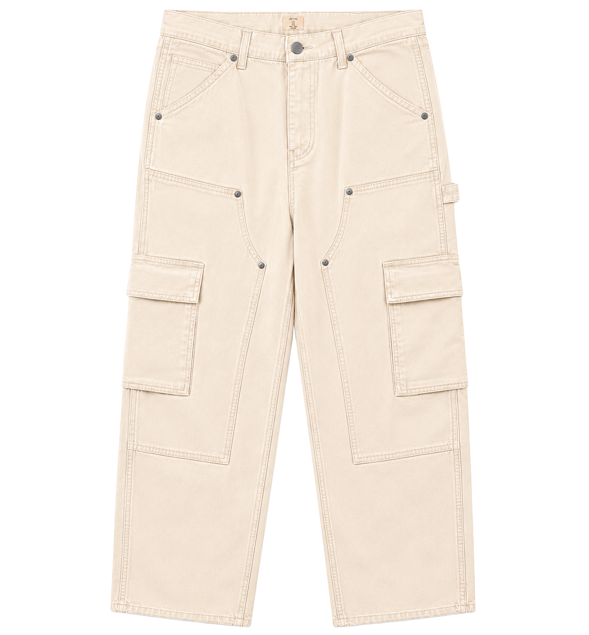 EPTM WIDE LEG DENIM CARGO PANTS CREAM - SIGMA