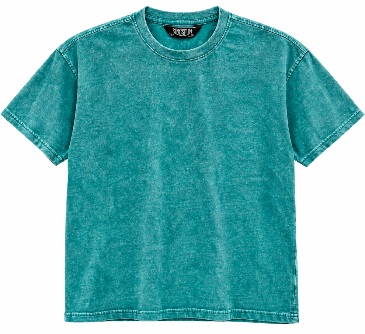 RING SPUN WASHED T-SHIRT TURQUOISE - 341-101