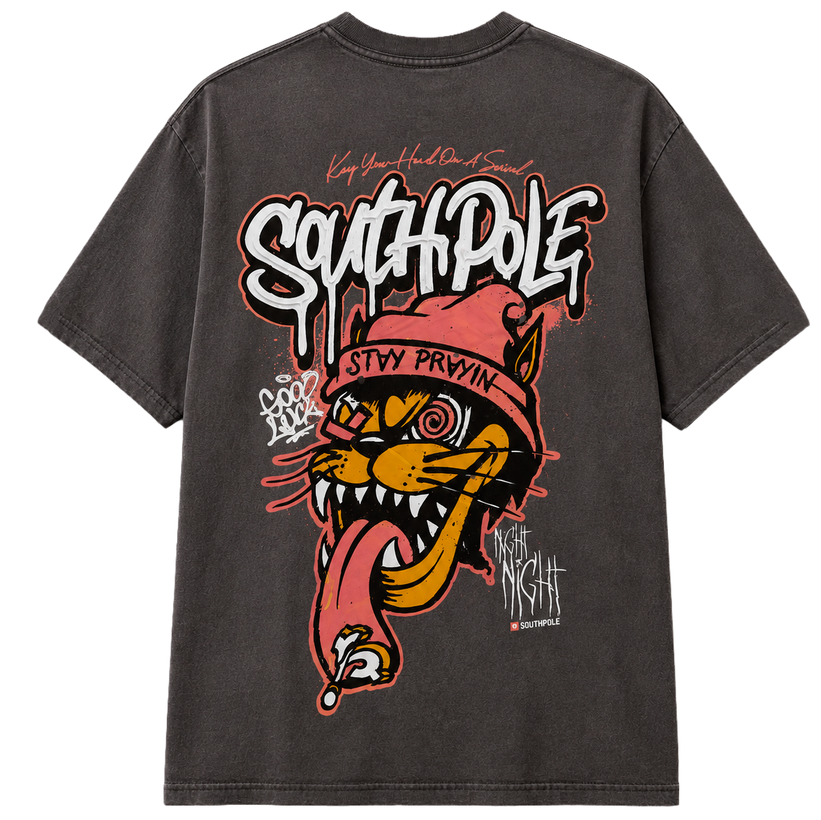 SOUTH POLE PREMIUM GRAPHIC T-SHIRT ASPHALT - SM450163
